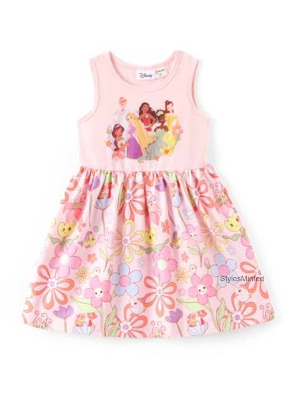 Disney Girls A-Line Sleeveless Milk Silk Dress Summer Casual